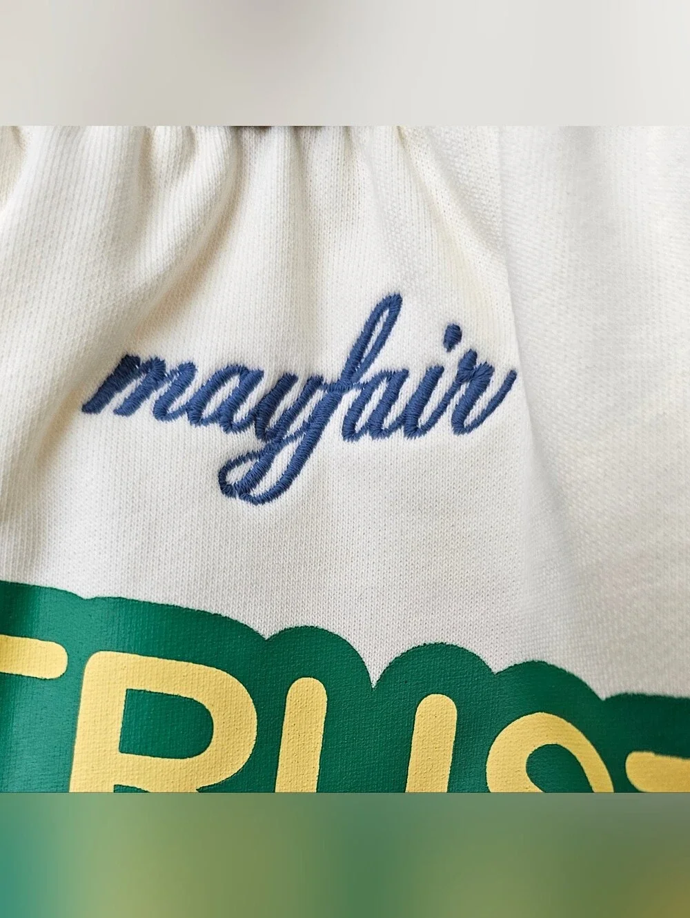 Mayfair Affirmations Cream Multi Graphic Athletic Shorts Women's Sz Small/Medium - Picture 4 of 9